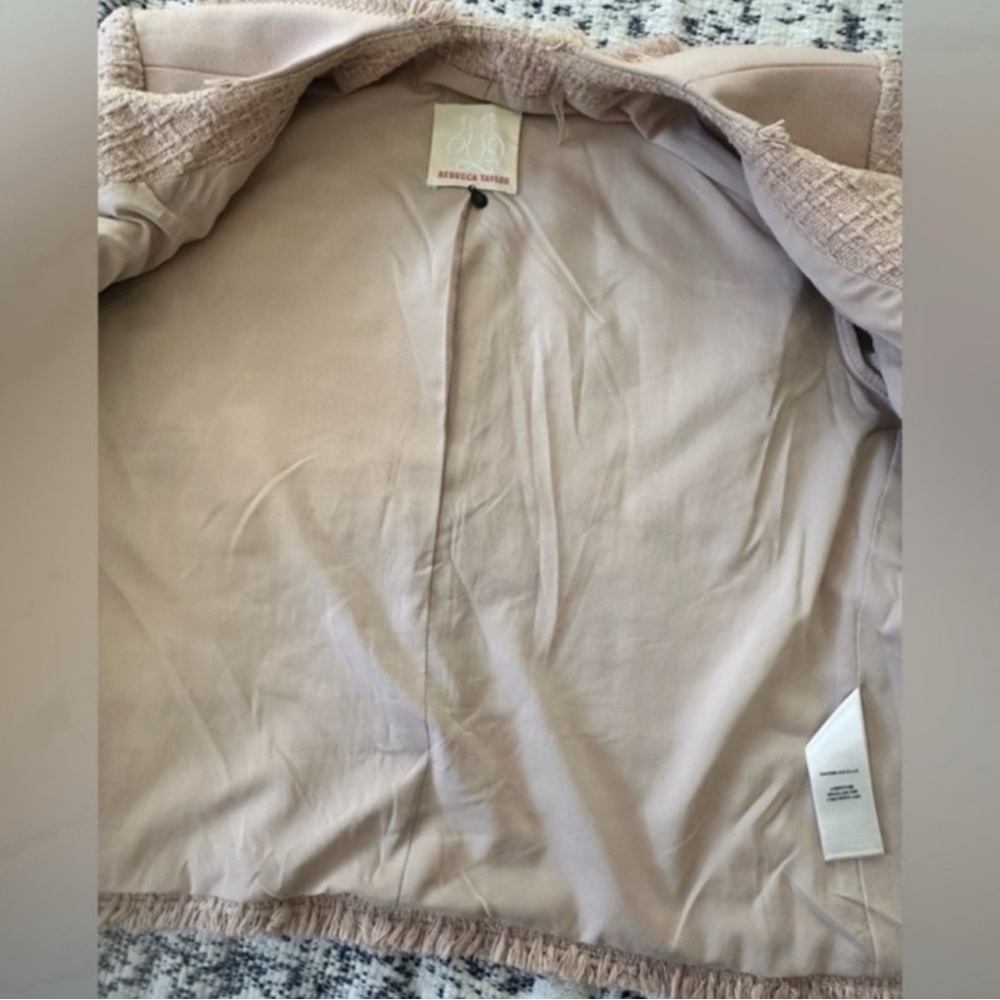 Rebecca Taylor Tweed Zip Up Blazer - Picture 12 of 16